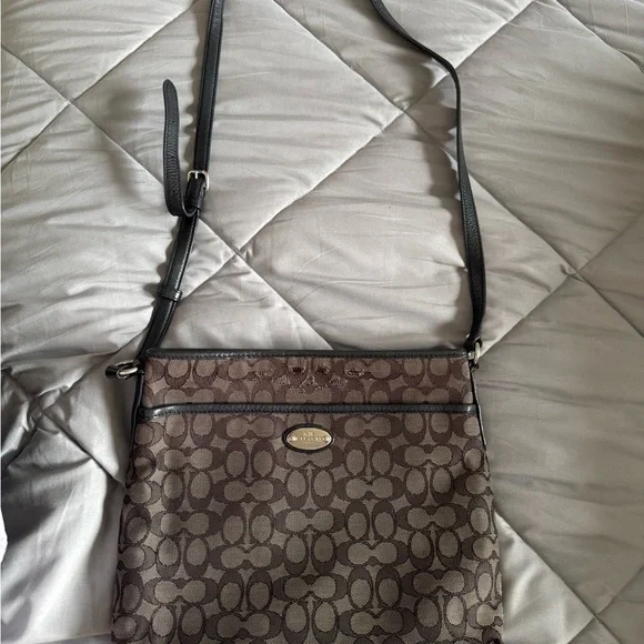 Coach | Bags | Vintage Coach Signature Brown Crossbody Bag